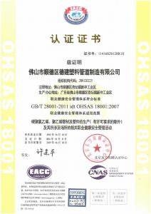 職業健康安全管理體系認證