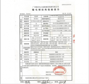 產(chǎn)品檢驗(yàn)報(bào)告